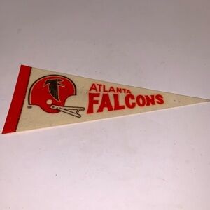 Vintage NFL: Atlanta Falcons: Felt Pennant 9” X  4” (small thumbtack hole)